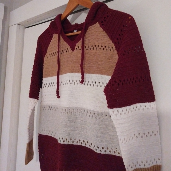 Striped Hooded Sweater - Picture 2 of 5